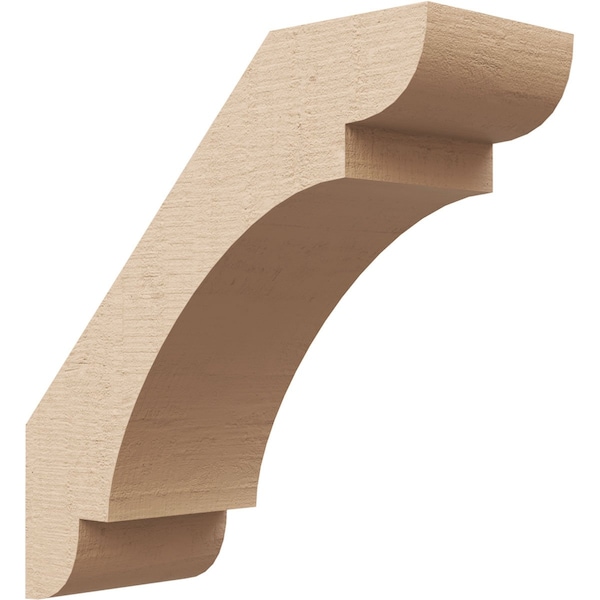 Ekena Millwork 3-inch W x 8-inch D x 8-inch H Olympic Rough Cedar Woodgrain TimberThane Knee Brace, Primed BRCUR03X08X08OLYRCPR - main
